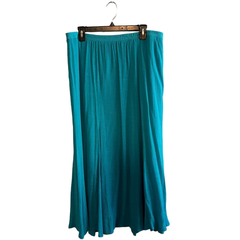 I.N Studio Teal Full Length Lined Maxi Skirt Women’s Size: XL - Picture 2 of 6